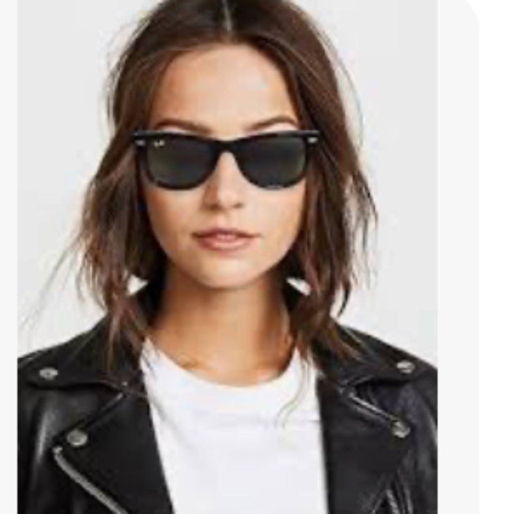 Unisex RAY-BAN Unisex Sunglasses, ORIGINAL WAYFARER | Polished Black/Tan|